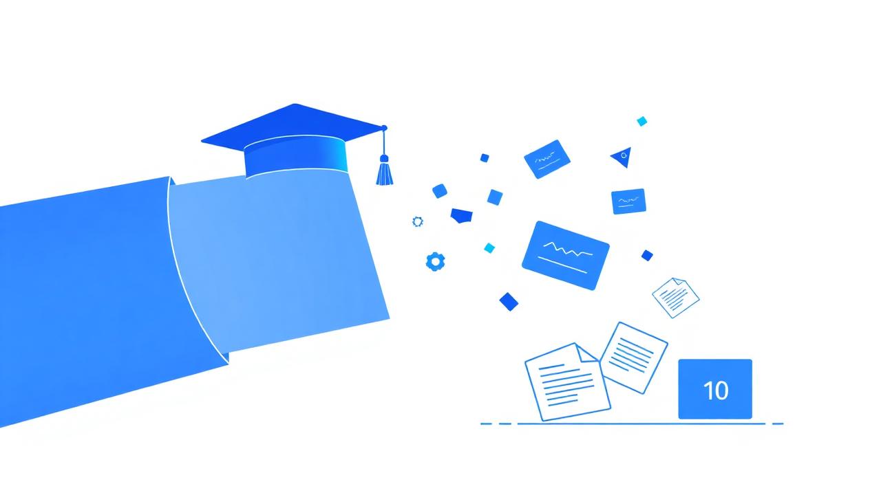 Illustration of student admission enquiries flowing through a CRM pipeline